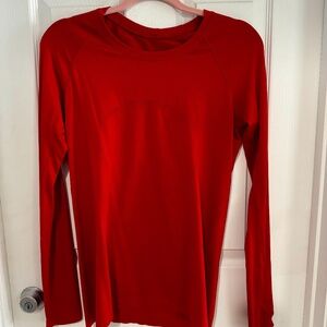 Lululemon 2.0 Red Swiftly Tech L/S Hip Length